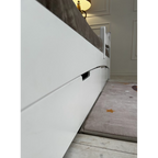 Pat din lemn masiv pentru adolescenți Goydalka AFINA 190x80 cm, alb, cu sertar pe roți