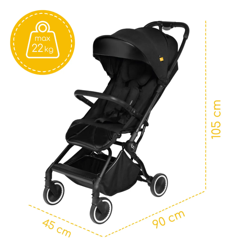 Cărucior de Plimbare Skiddou Espoo+onyx Negru