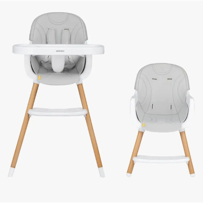 Scaun de masă Skiddou Sunt 2in1 Nomadic Dream Gri - Regabil și Multifuncțional