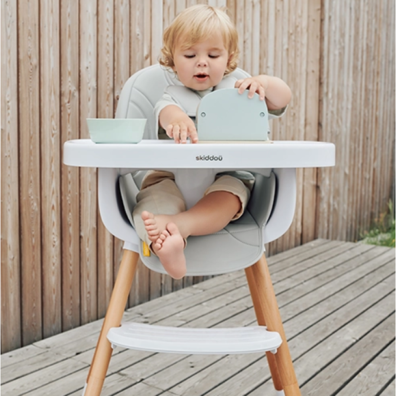 Scaun de masă Skiddou Sunt 2in1 Nomadic Dream Gri - Regabil și Multifuncțional