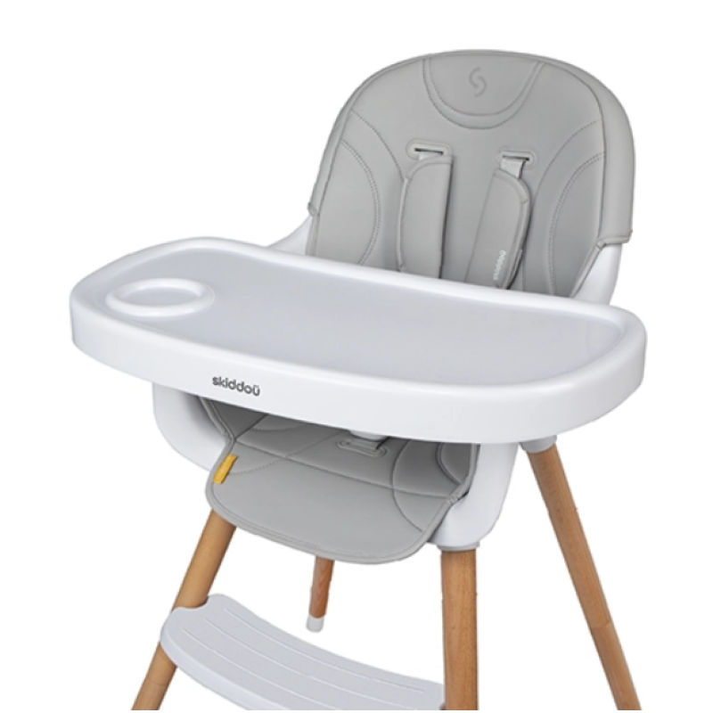 Scaun de masă Skiddou Sunt 2in1 Nomadic Dream Gri - Regabil și Multifuncțional