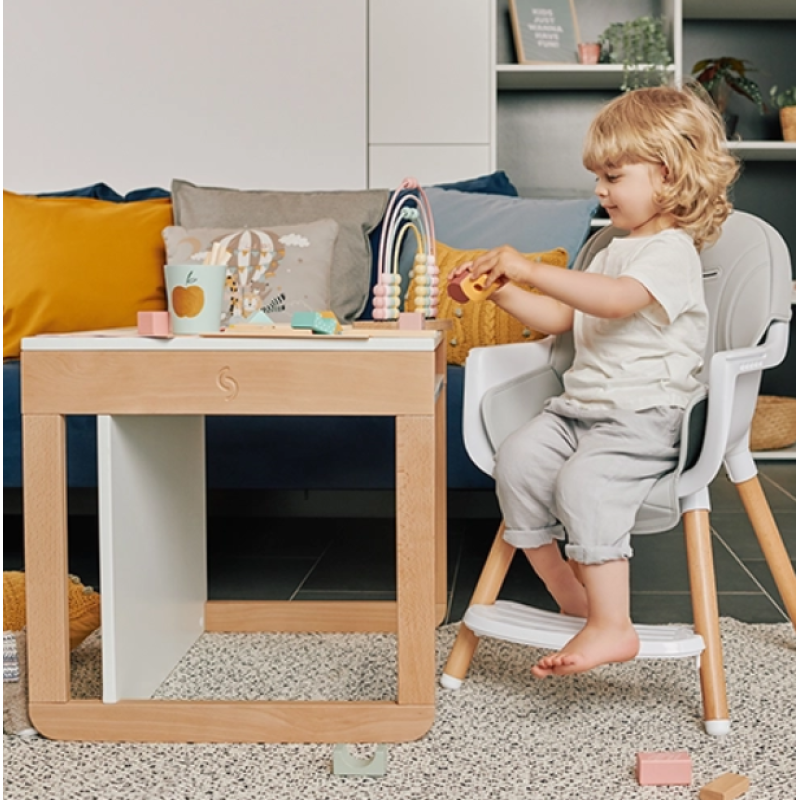 Scaun de masă Skiddou Sunt 2in1 Nomadic Dream Gri - Regabil și Multifuncțional