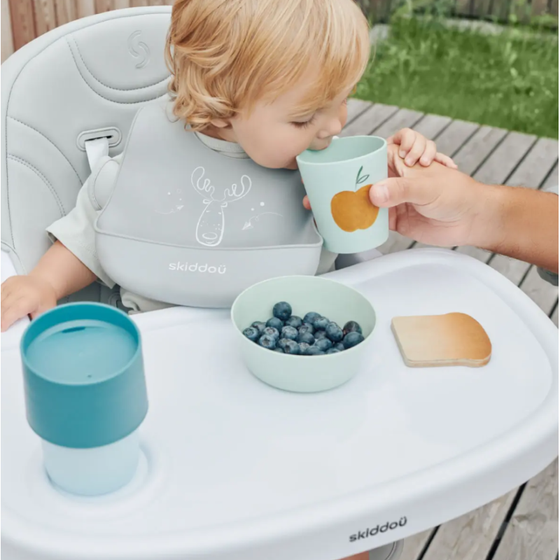Scaun de masă Skiddou Sunt 2in1 Nomadic Dream Gri - Regabil și Multifuncțional