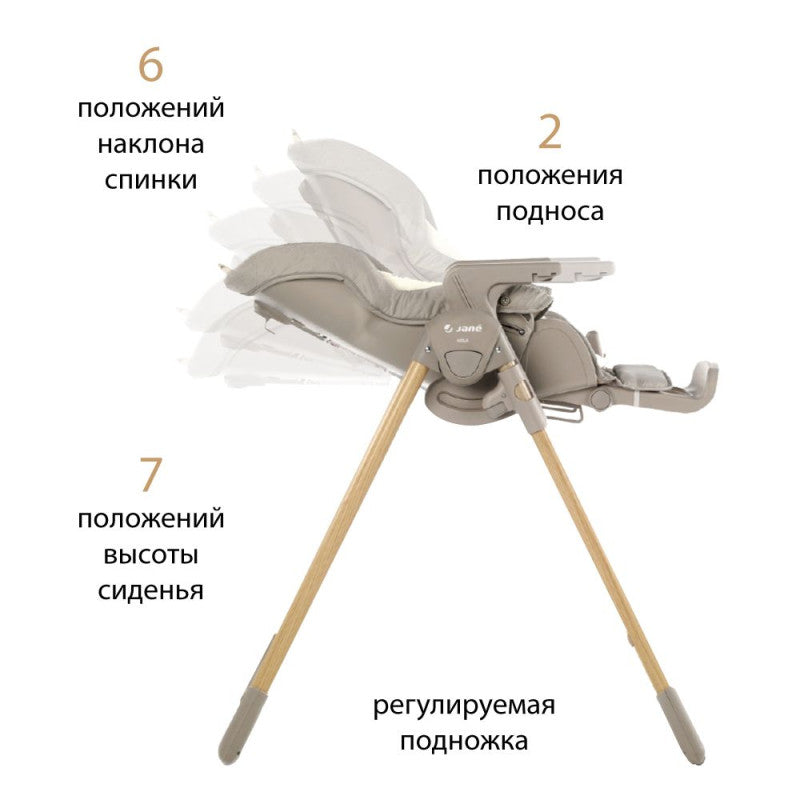 Scaun de Masă Reglabil Jane Mila Iris - Multifuncțional pentru Bebelus
