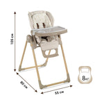 Scaun de Masă Reglabil Jane Mila Iris - Multifuncțional pentru Bebelus