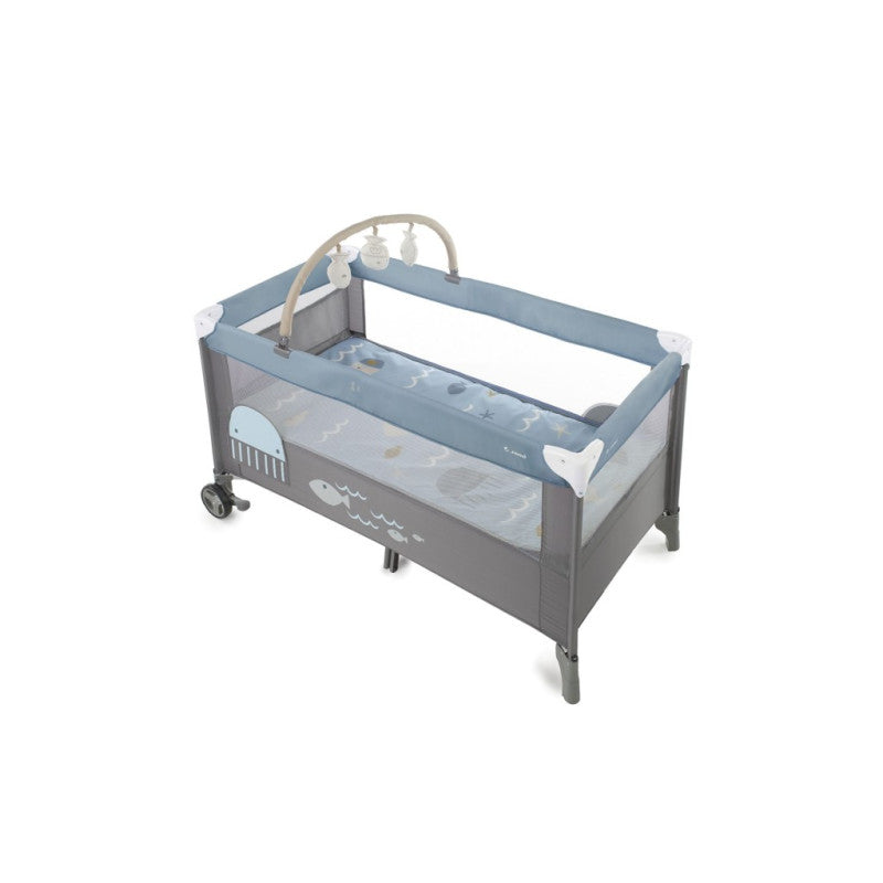 Pătuț Portabil Jane Duo Level –Albastru deschis,Jucarii Fish