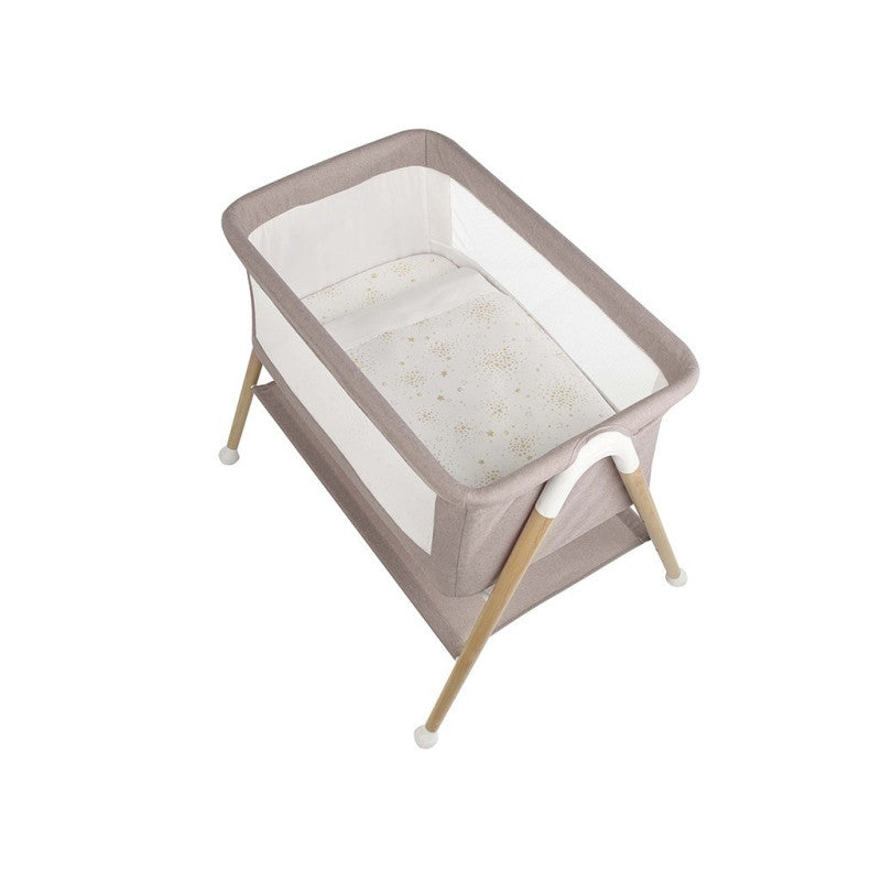 Pătuț Co-Sleeper Jane Woods Bej – Design Elegant și Funcțional