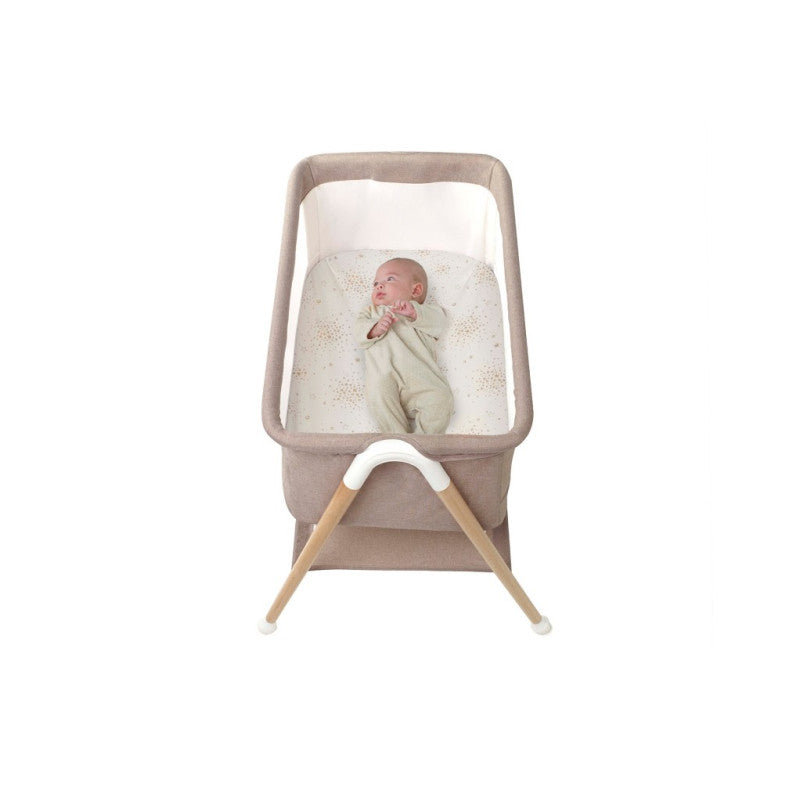 Pătuț Co-Sleeper Jane Woods Bej – Design Elegant și Funcțional - IlincaStyle