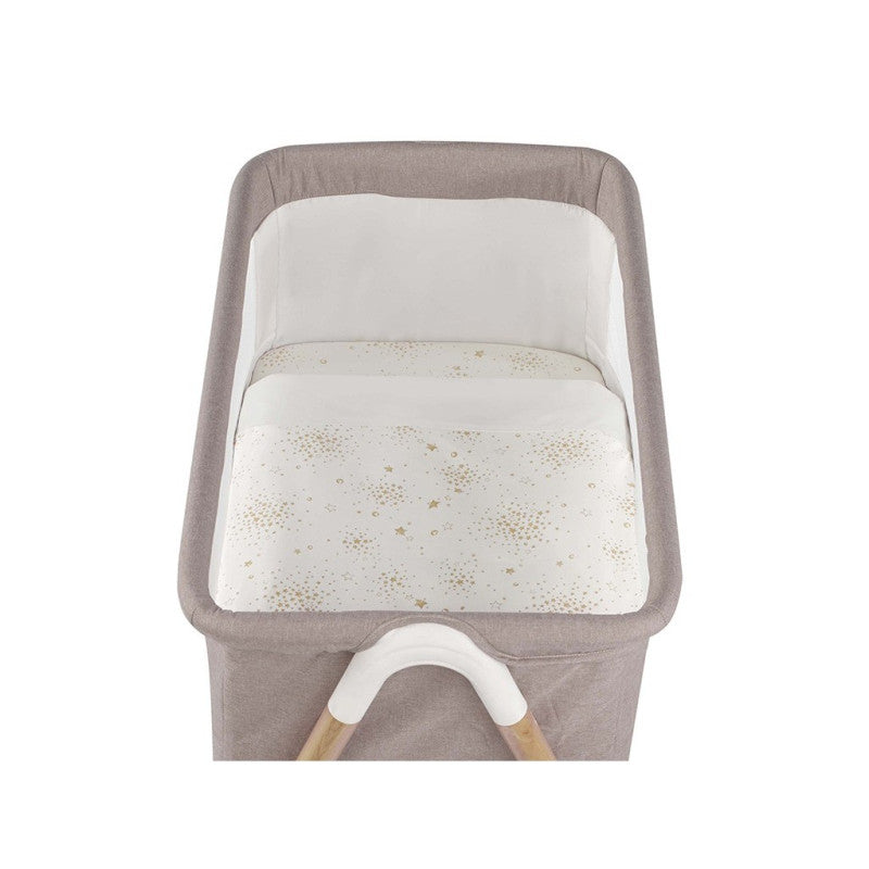 Pătuț Co-Sleeper Jane Woods Bej – Design Elegant și Funcțional