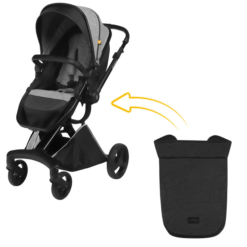 Cărucior 2in1 Skiddou Nasjo Nomadic Dream Gri Deschis