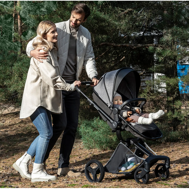 Cărucior 2in1 Skiddou Nasjo Nomadic Dream Gri Deschis