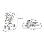 Cărucior 2in1 Skiddou Nasjo Nomadic Dream Gri Deschis
