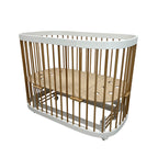 Pătuț transformabil Napoli Plus Alb+Natural