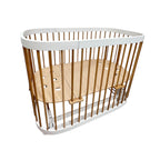 Pătuț transformabil Napoli Plus Alb+Natural