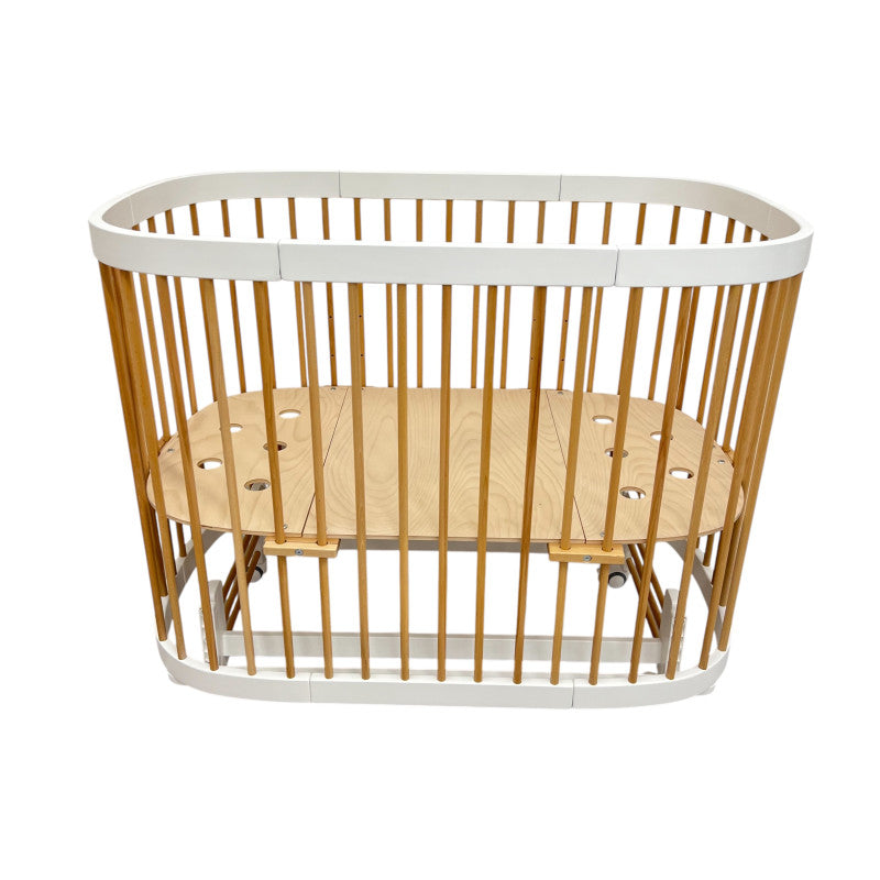 Pătuț transformabil Napoli Plus Alb+Natural