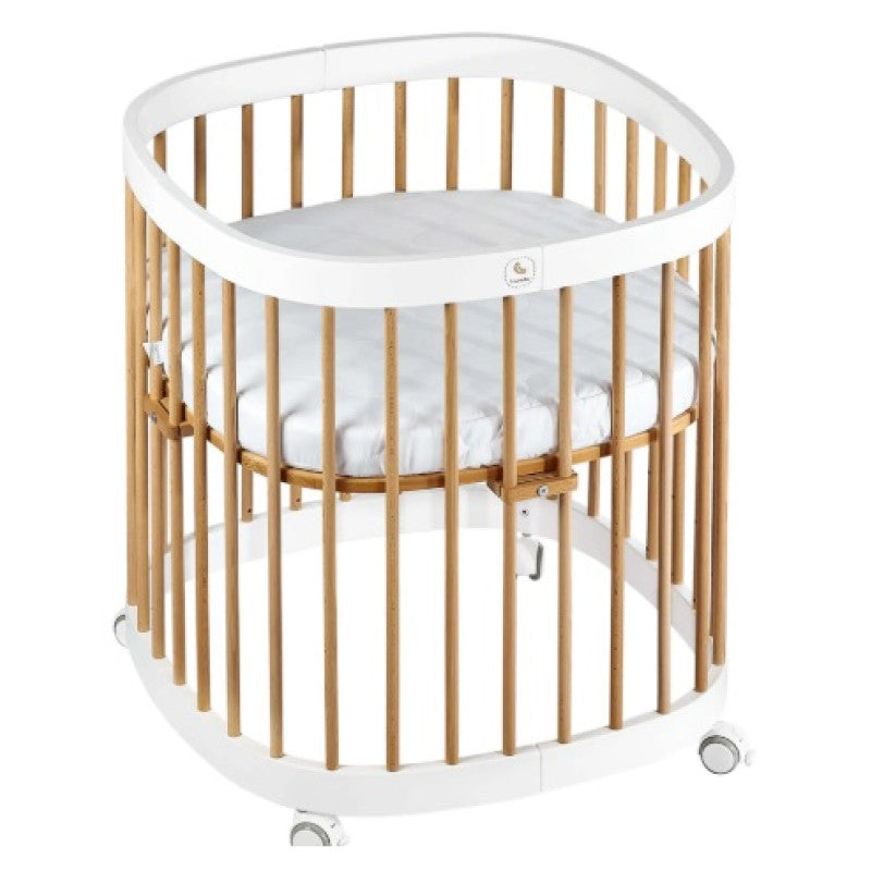 Pătuț transformabil Napoli Plus Alb+Natural