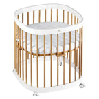 Pătuț transformabil Napoli Plus Alb+Natural