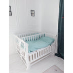 Patut din lemn pentru gemeni - Goydalka DUO (1B320-1) Alb