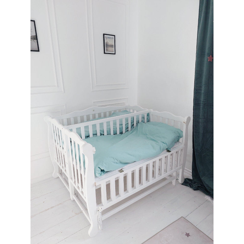 Patut din lemn pentru gemeni - Goydalka DUO (1B320-1) Alb