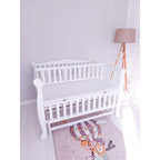 Patut din lemn pentru gemeni - Goydalka DUO (1B320-1) Alb