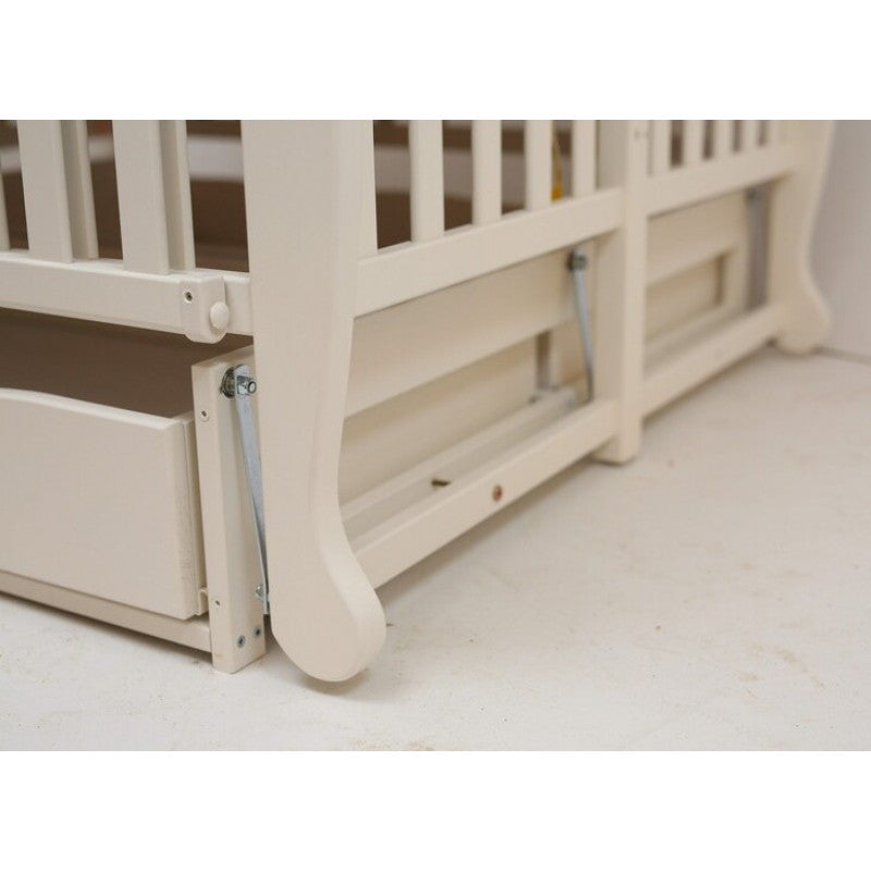 Patut din lemn pentru gemeni - Goydalka DUO (1B330-1) Alb