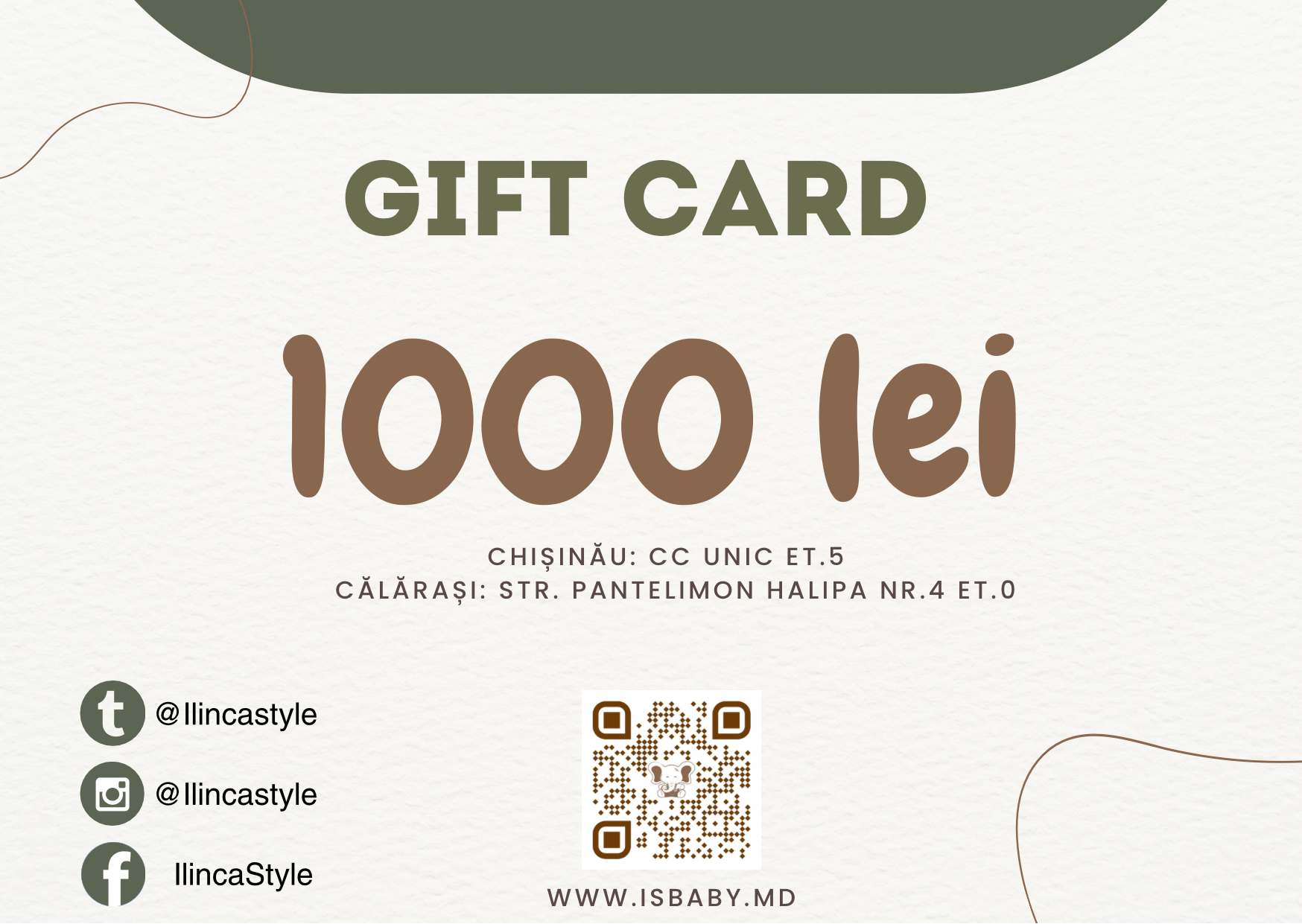 Certificat Cadou I&S Baby – Cadoul Perfect pentru Părinți și Copii