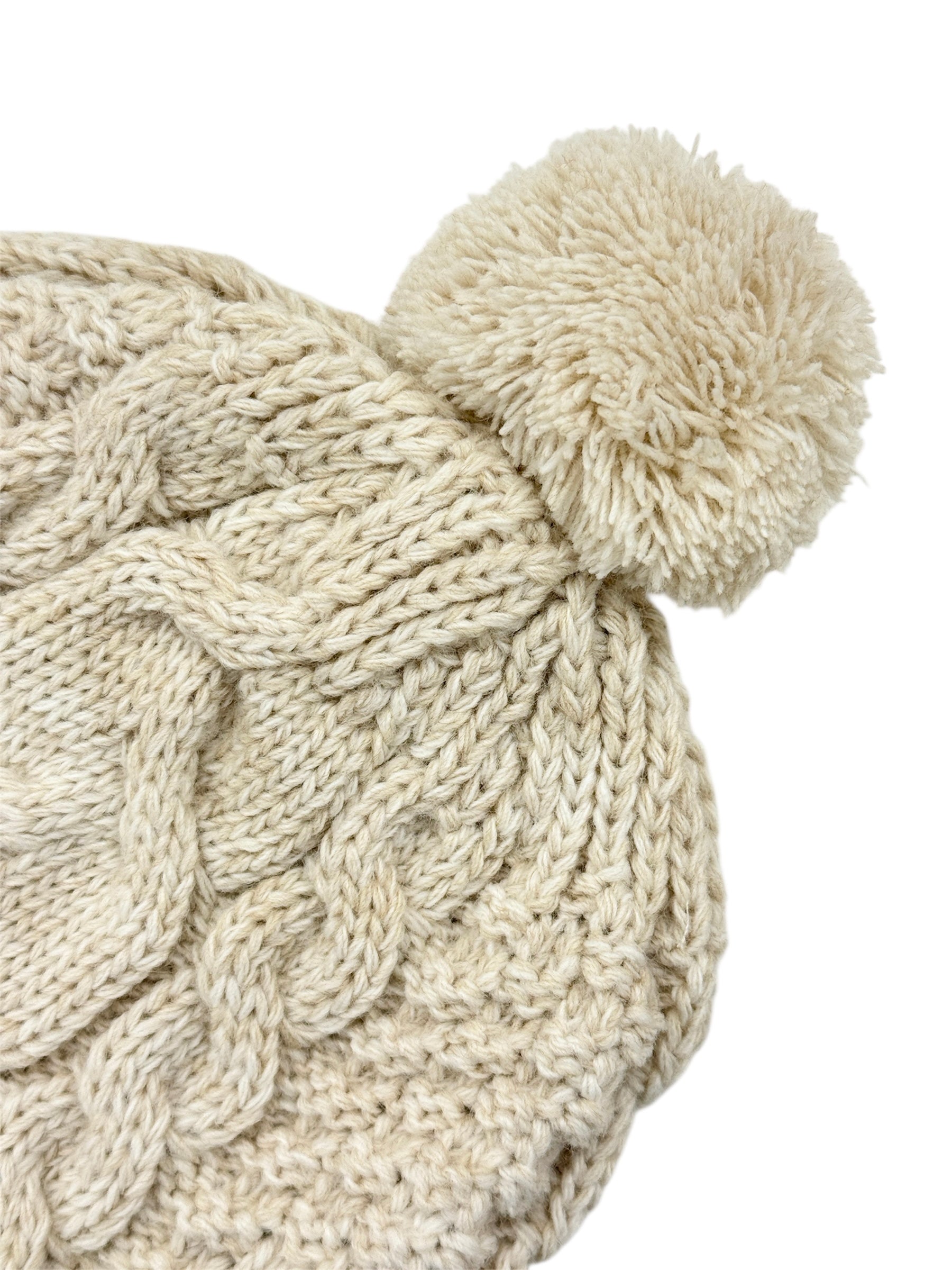 Căciuliță tricotată cu legături pentru nou-născuți