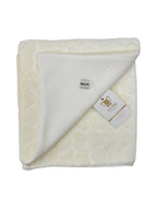 Cuvertură dublă cocolino crem 100x90 cm – Design inimi capitonat