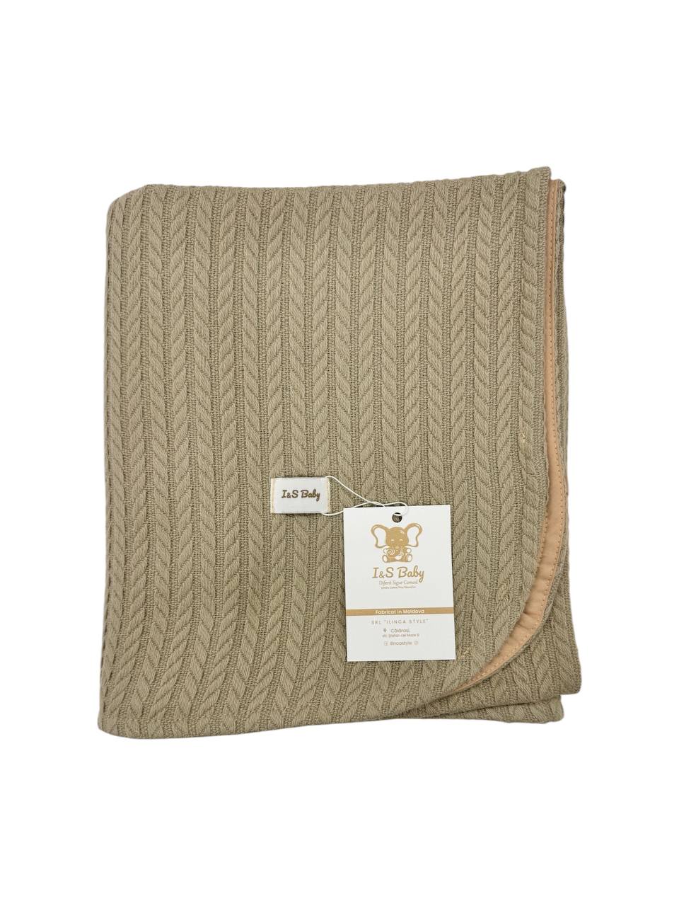 Cuvertură tricotată din bumbac pentru bebeluși 100x120 cm