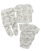 Set Nou-Născuți Bej Alb – 12 Articole Esențiale