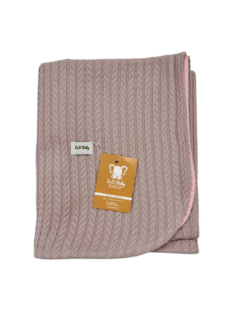 Cuvertură tricotată din bumbac pentru bebeluși 100x120 cm