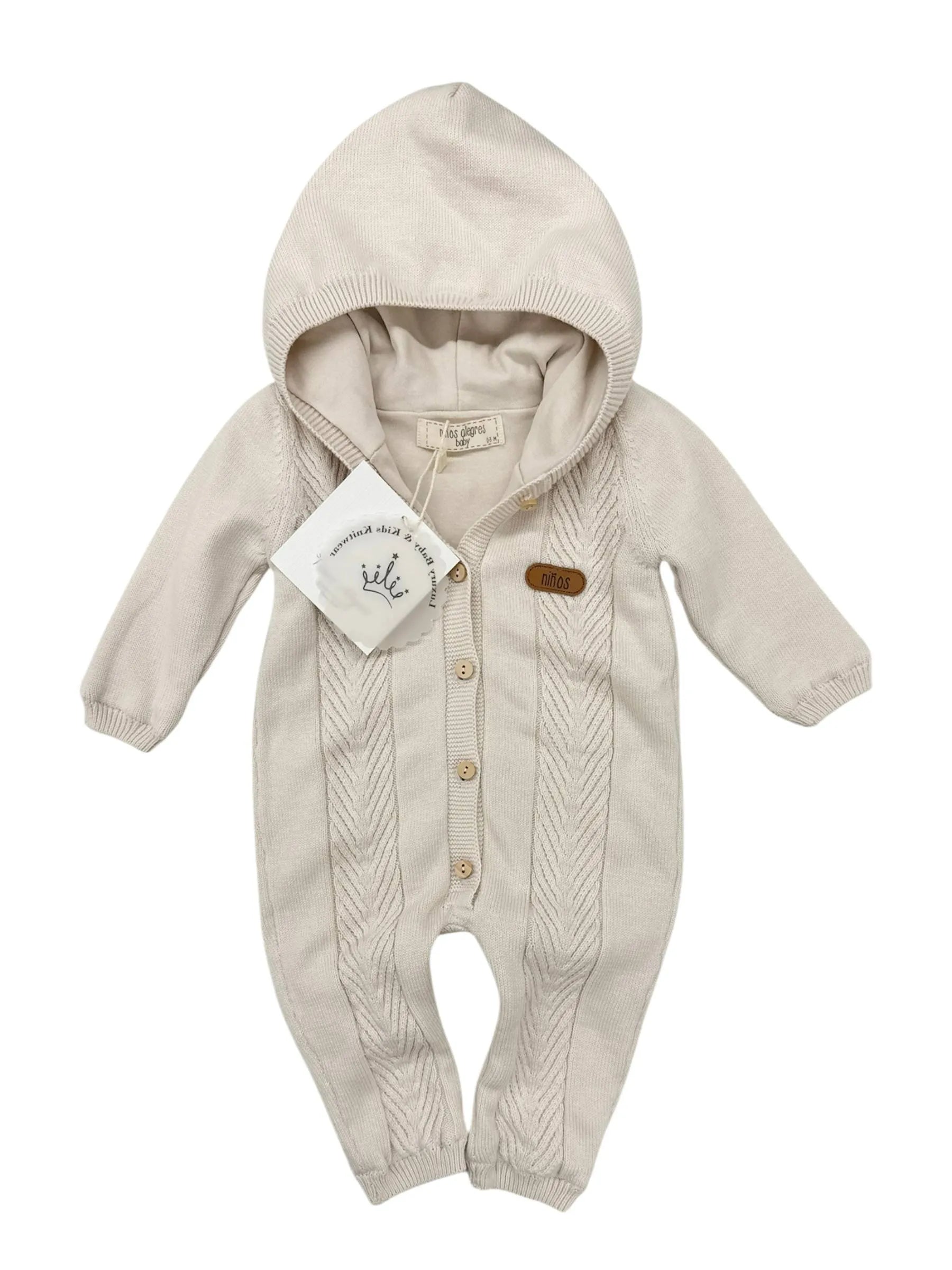 Salopetă cu Glugă Bej