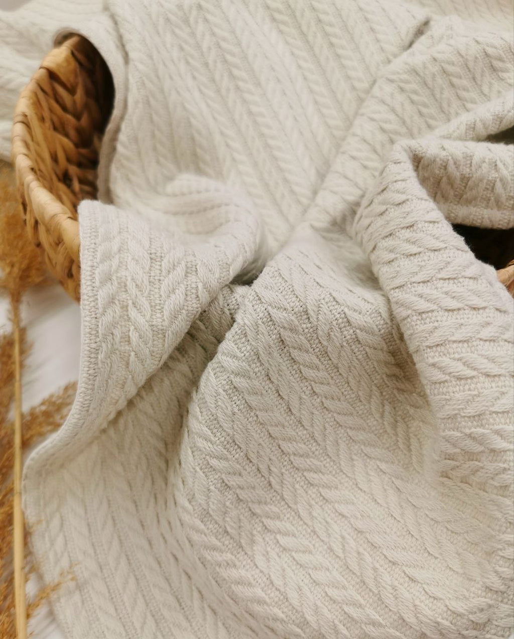 Cuvertură tricotată din bumbac pentru bebeluși 100x120 cm