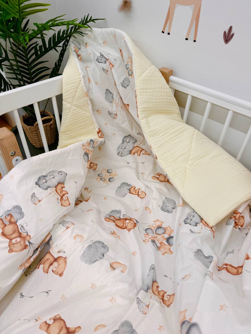 Plapuma 110/140cm matlasata vanil/ursulet