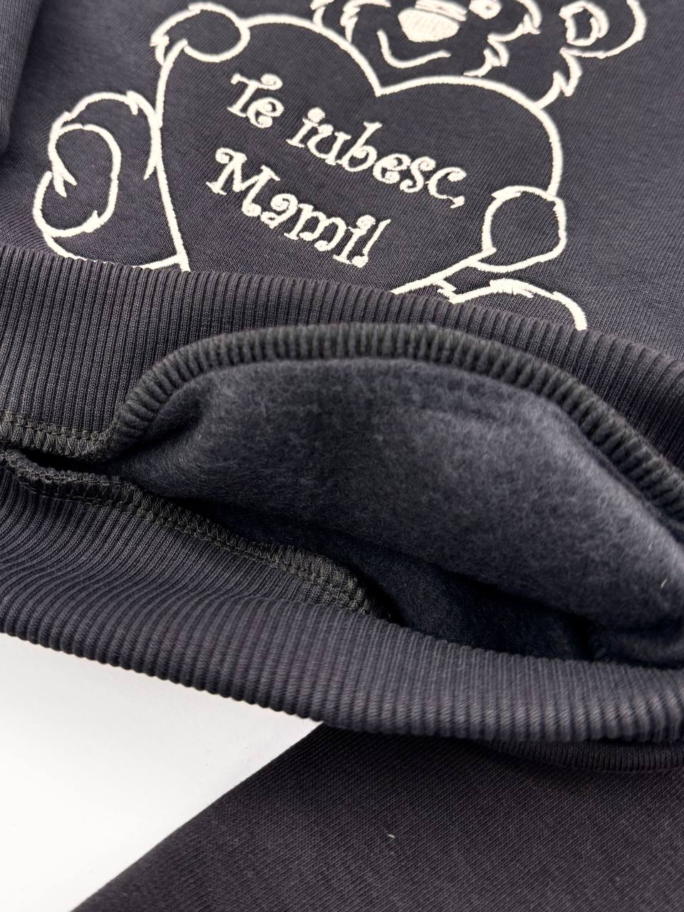 Costum gri închis cald "Te iubesc, Mami"