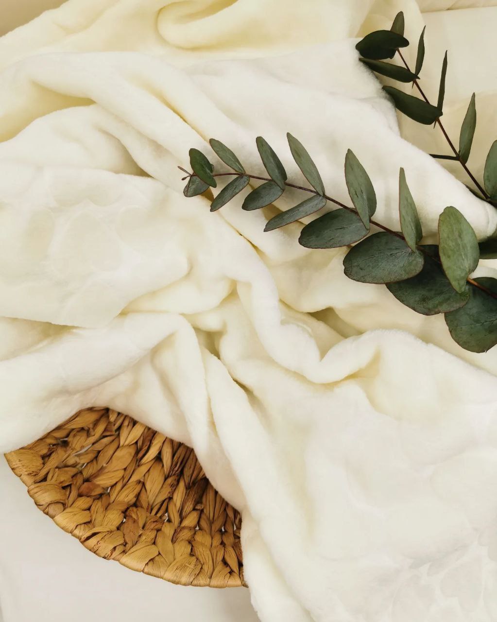 Cuvertură dublă cocolino crem 100x90 cm – Design inimi capitonat