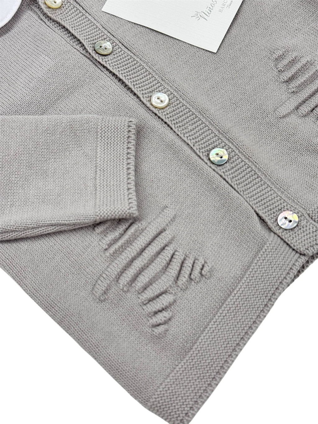 Costumaș Bebeluși Tricotat cu Nasturi din Scoici