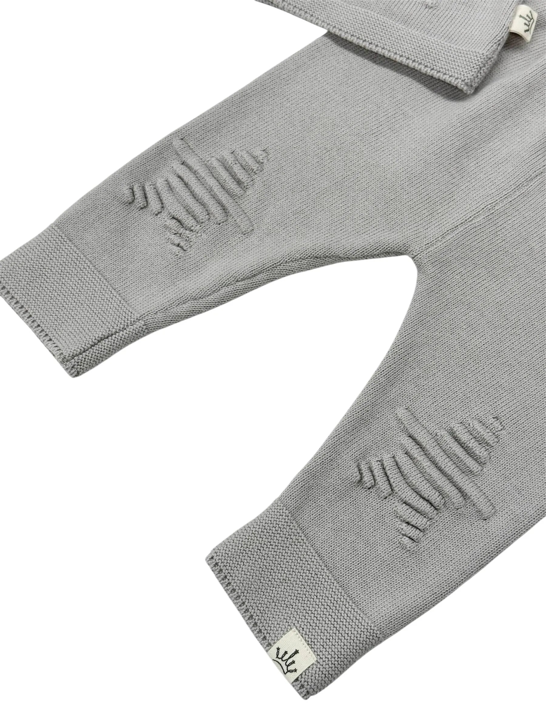 Costumaș Bebeluși Tricotat cu Nasturi din Scoici