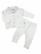 Costumaș Bebeluși Tricotat cu Nasturi din Scoici