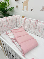 Apărătoare Gărduleț Iepurași Roz 120x60 cm