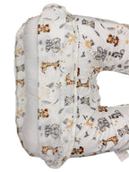 Perna Pentru Gravide U-Shape – Animăluțe Safari Pe Alb, 130 cm