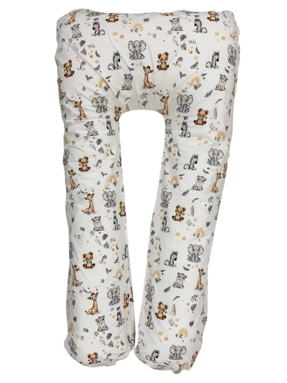Perna Pentru Gravide U-Shape – Animăluțe Safari Pe Alb, 130 cm