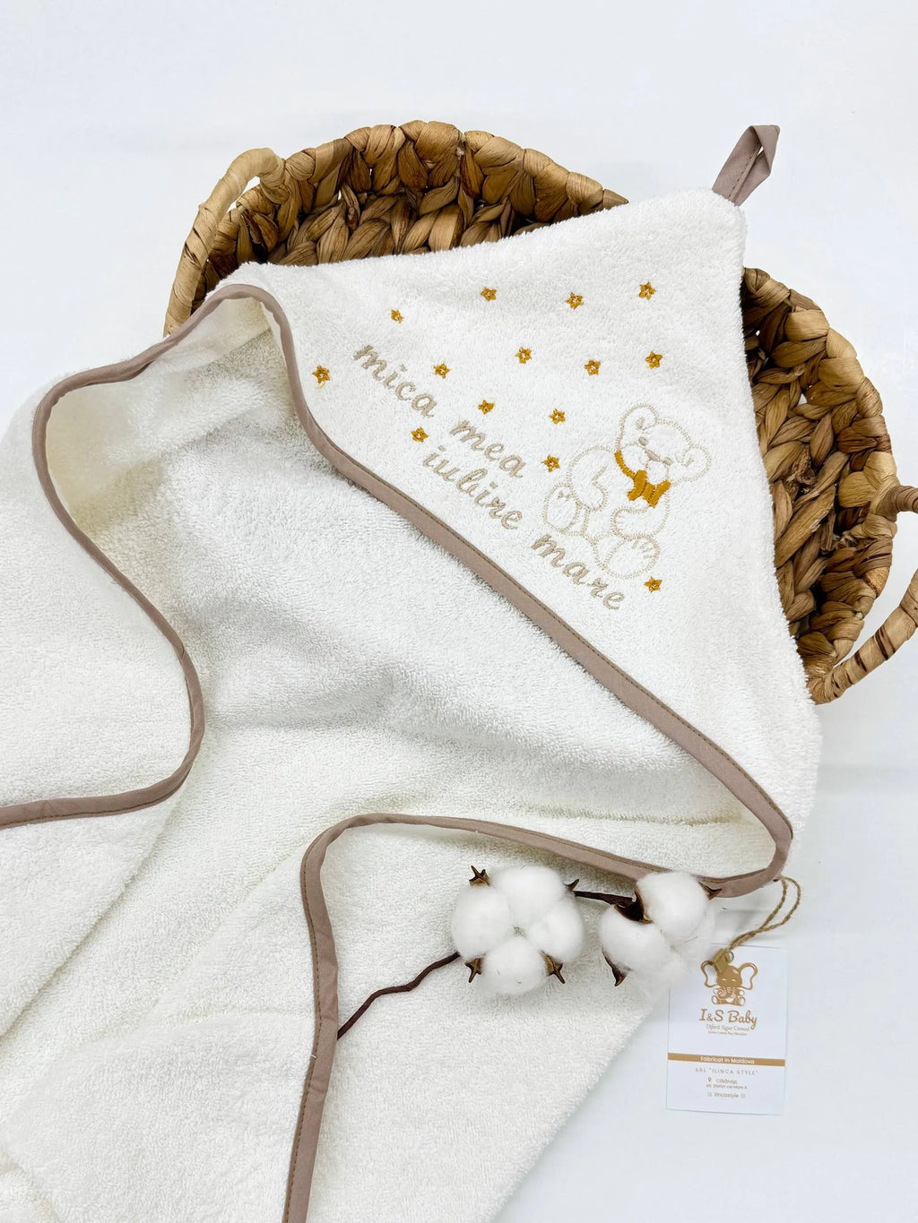 Prosop din Mahra 95x95 cm ursuleț