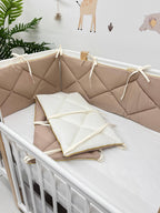 Apărătoare pentru Patuț Nou-Născuți – Bej/Crem