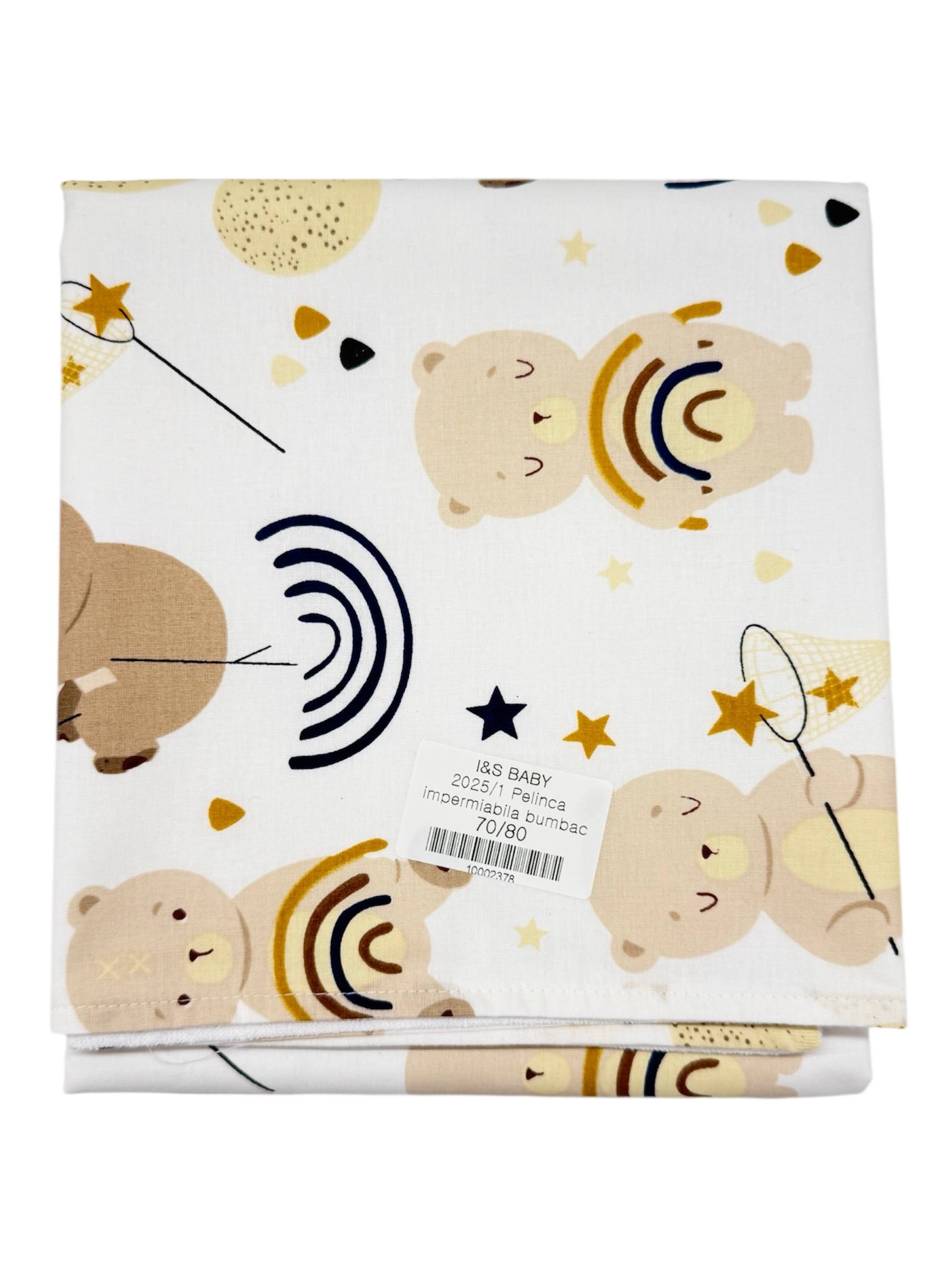 Pelincă impermeabilă 70 × 80 cm cu ursuleț