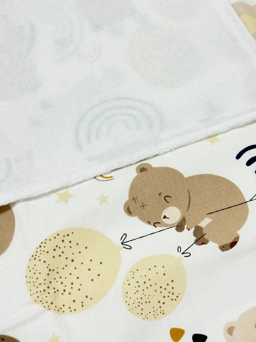 Pelincă impermeabilă 70 × 80 cm cu ursuleț