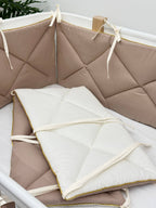 Apărătoare pentru Patuț Nou-Născuți – Bej/Crem