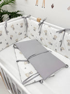 Apărătoare adorabile cu print gri/ursuleți 120/60