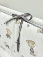 Apărătoare adorabile cu print gri/ursuleți 120/60