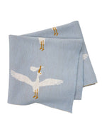 Păturică cu Desen Cocostârc Tricot 80×100 cm